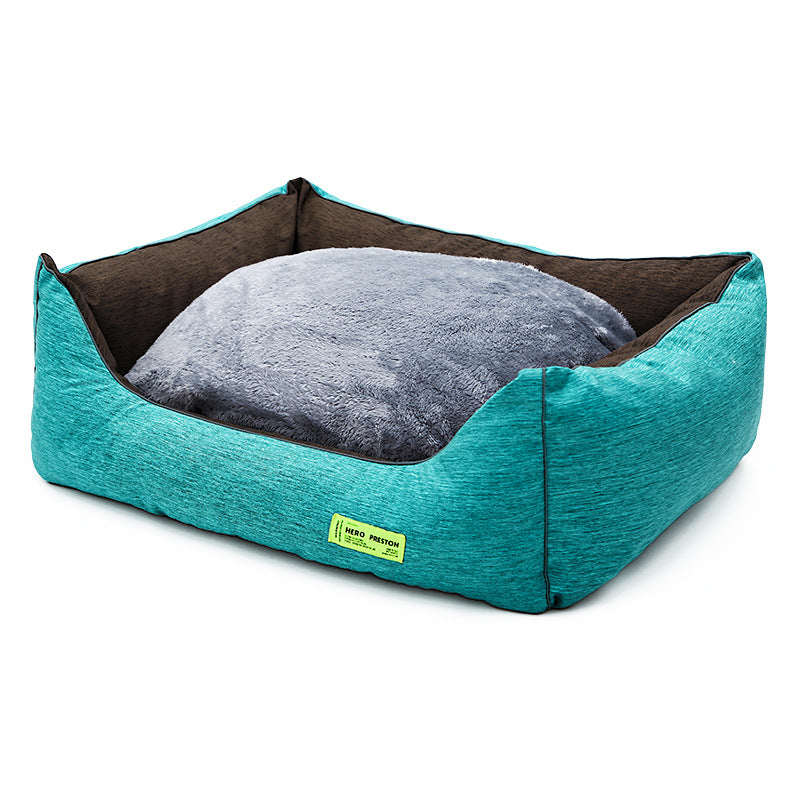 Cama nido cálida e impermeable para mascotas de tela Oxford bicolor