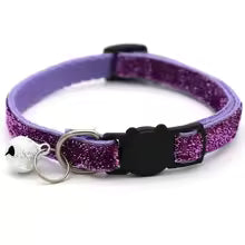 Collar ajustable para gatos con cascabel y diseño colorido