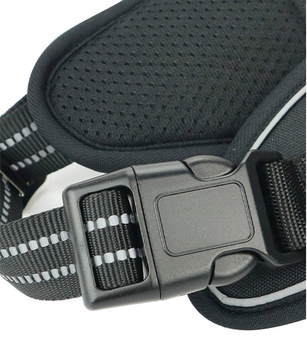 Arnés impermeable y resistente para perros con asa vertical.