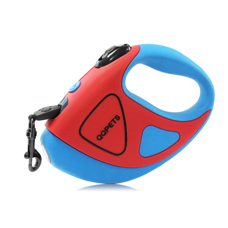 Correa Retráctil Automática para Perro con LED y Cuerda de Fibra