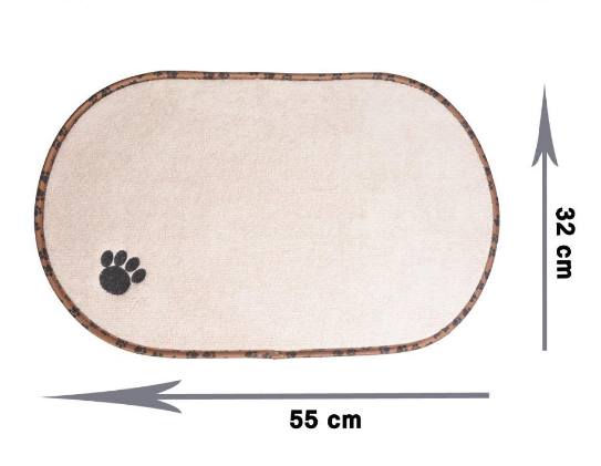 Alfombrilla para comida de mascotas, antideslizante y lavable para perros y gatos