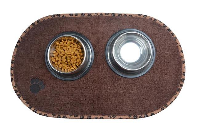 Alfombrilla para comida de mascotas, antideslizante y lavable para perros y gatos