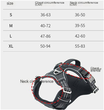 Arnés impermeable y resistente para perros con asa vertical.